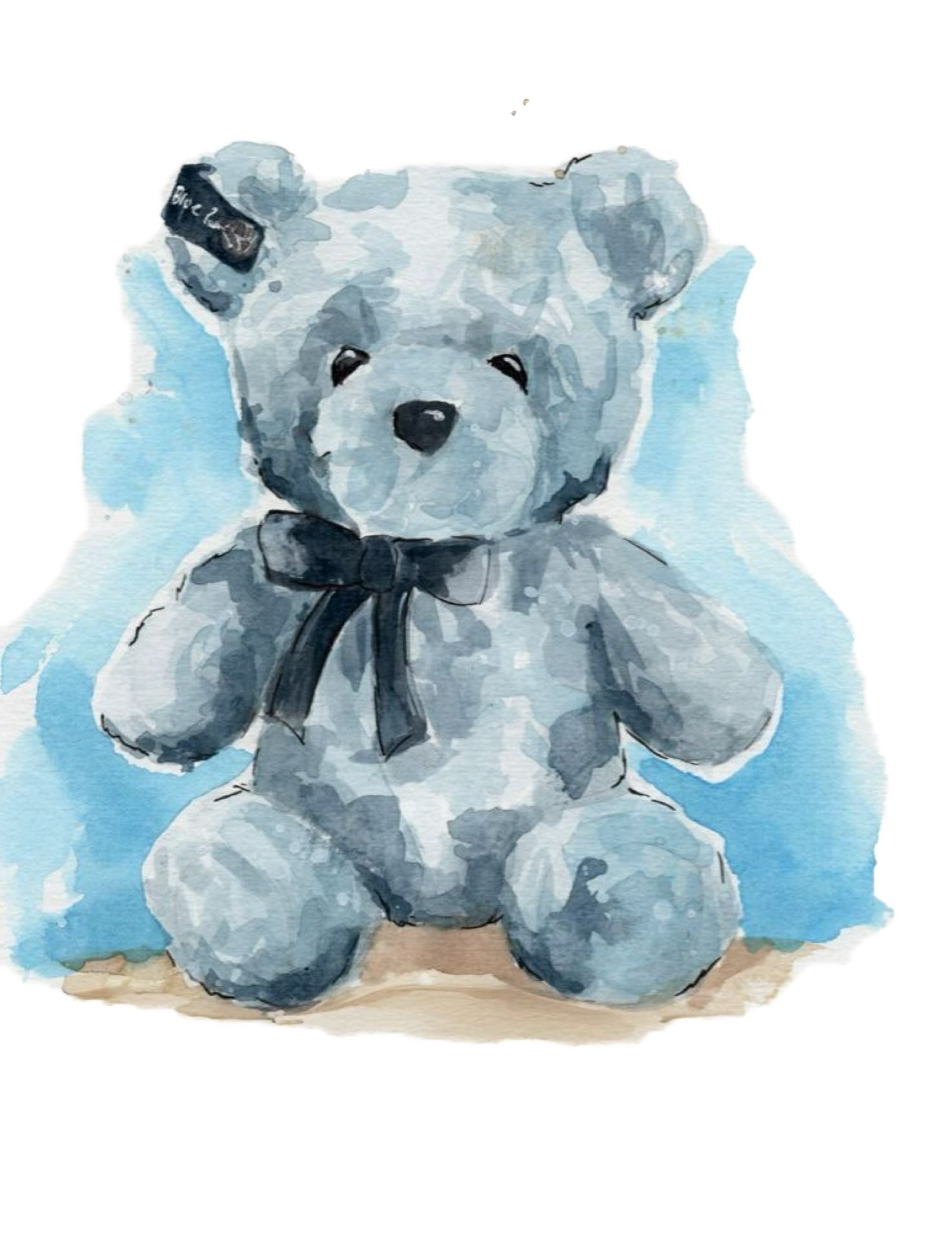 Blue Bear greeting card design 2