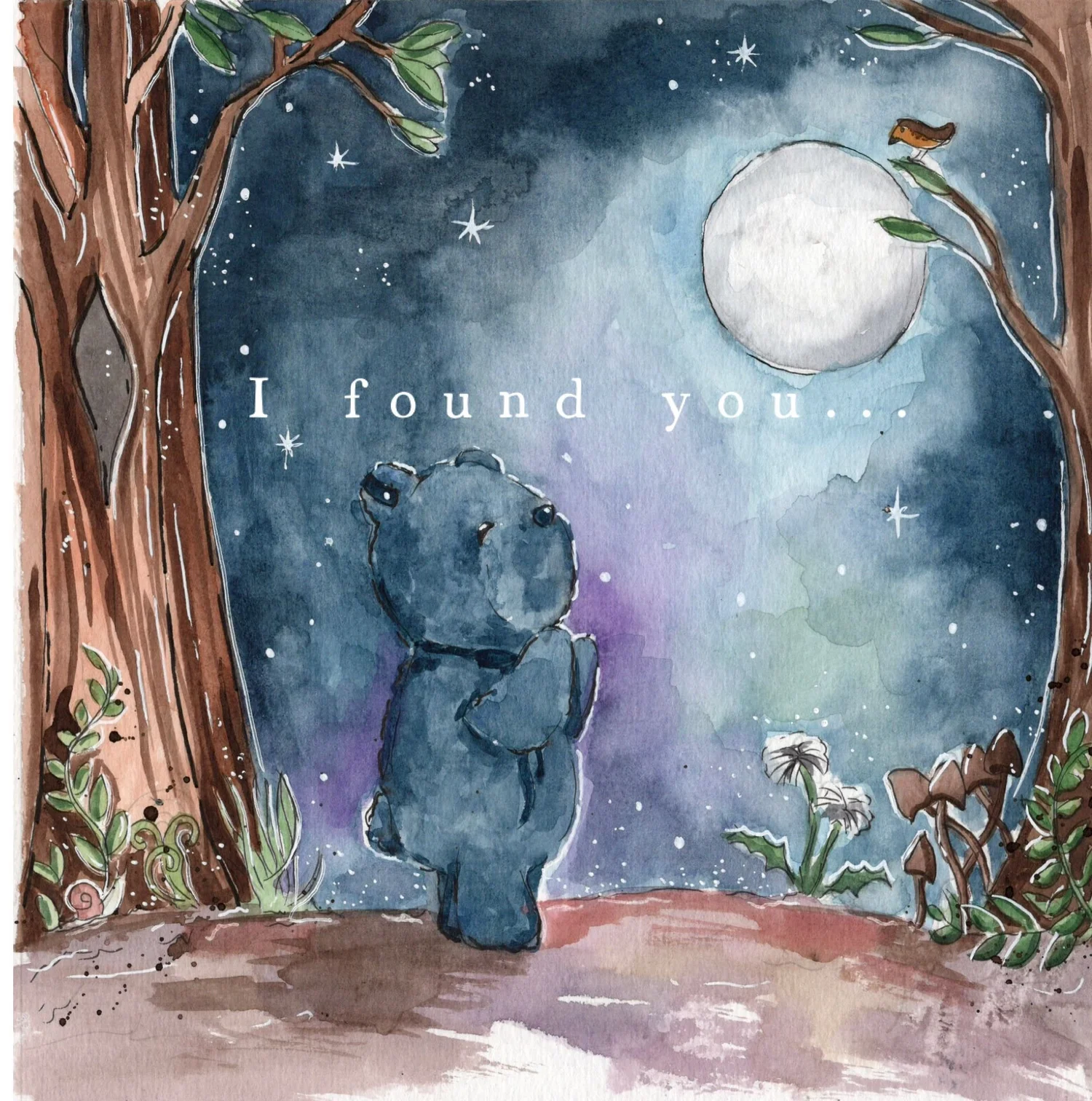Blue Bear greeting card design 4