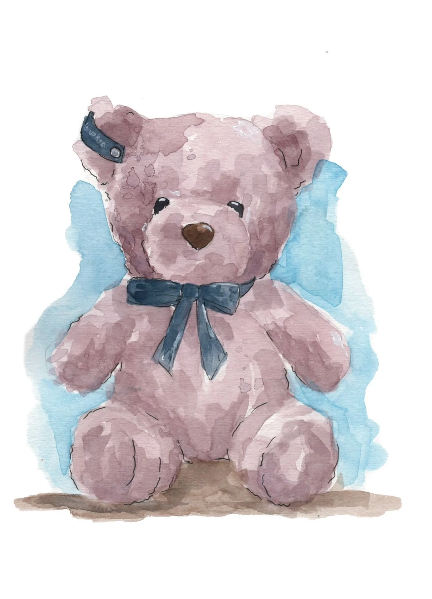 Blue Bear greeting card design 3