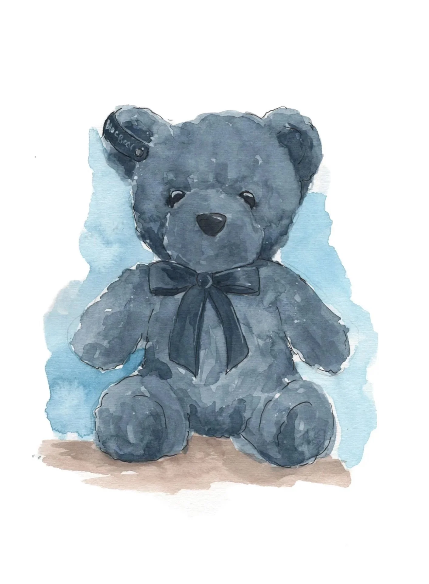 Blue Bear greeting card design 1