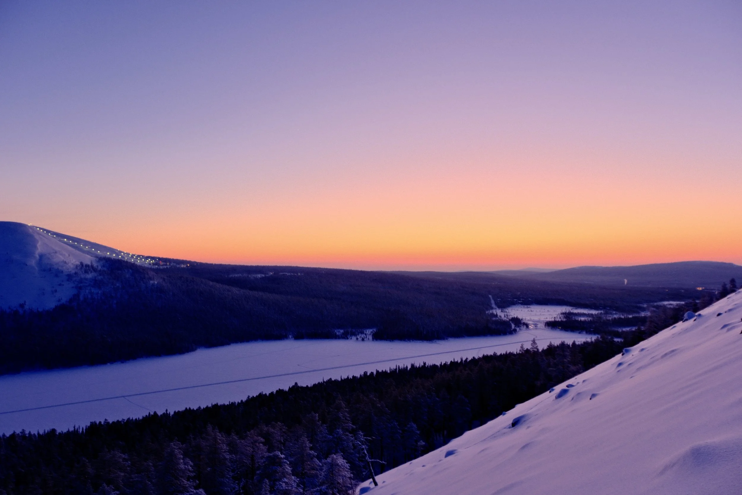 The last remaining shine of the evening light