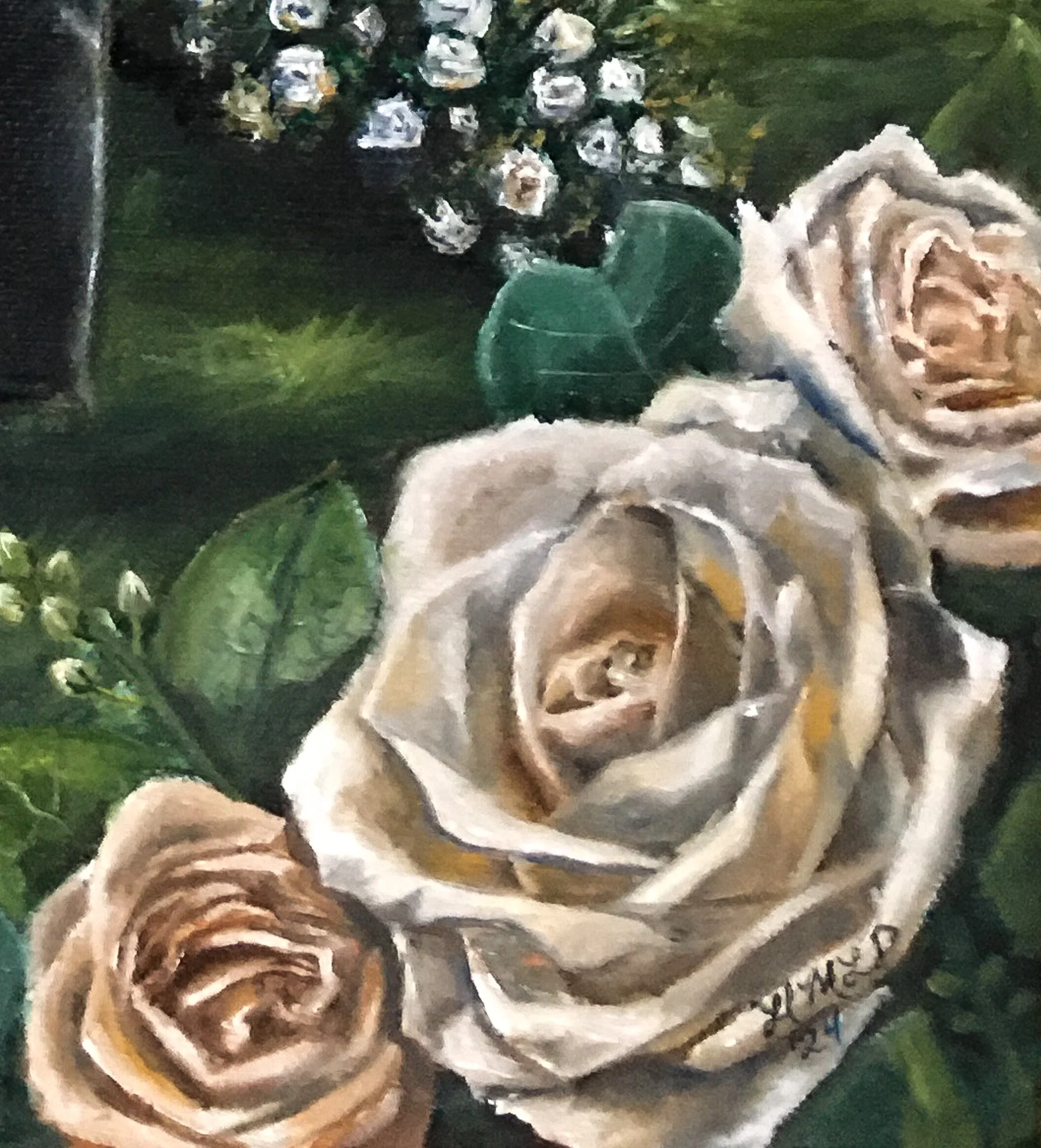 Live Wedding Painting of Roses