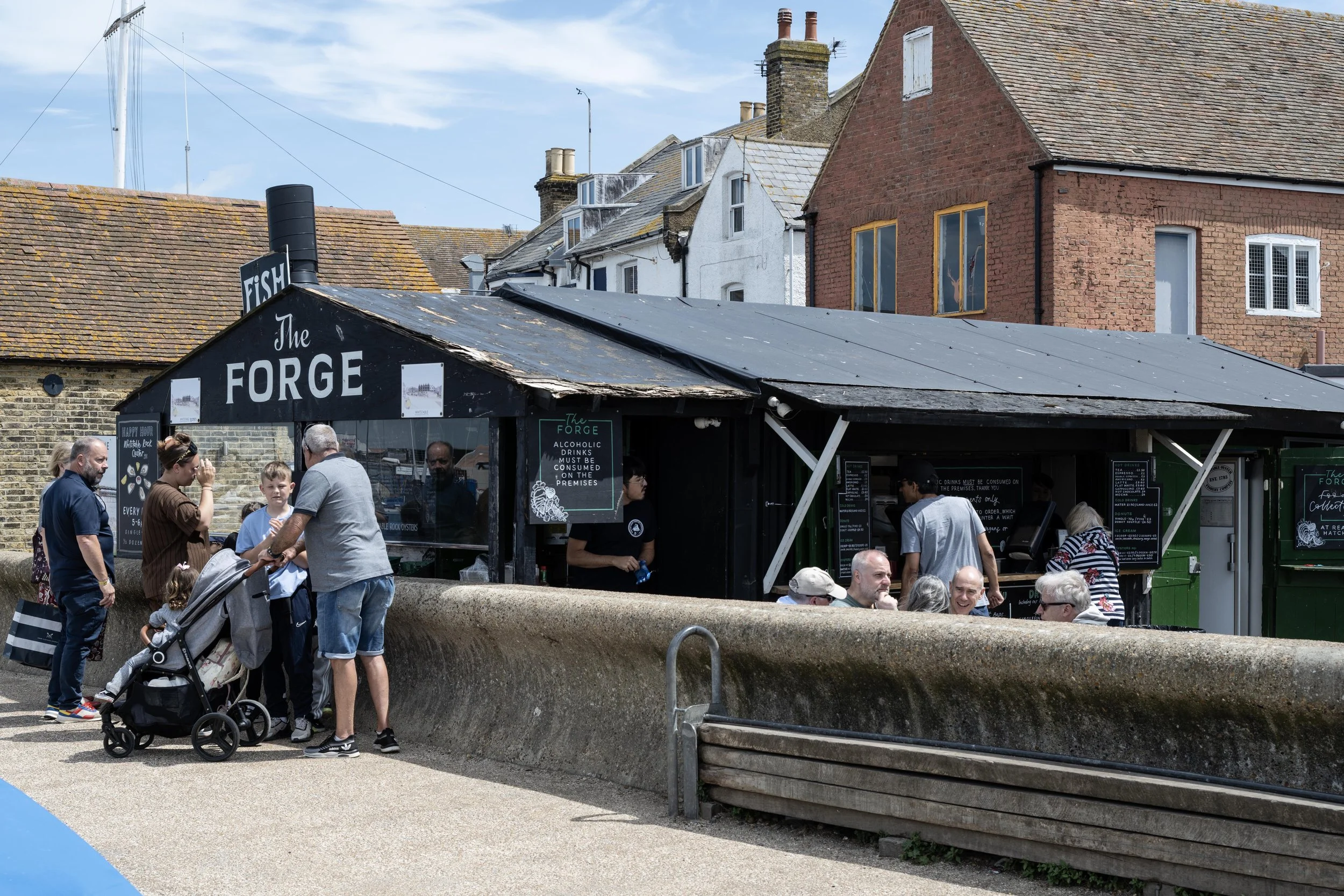 The Forge on the beach. Tasty oysters, lobsters plus lots of other seafood. 