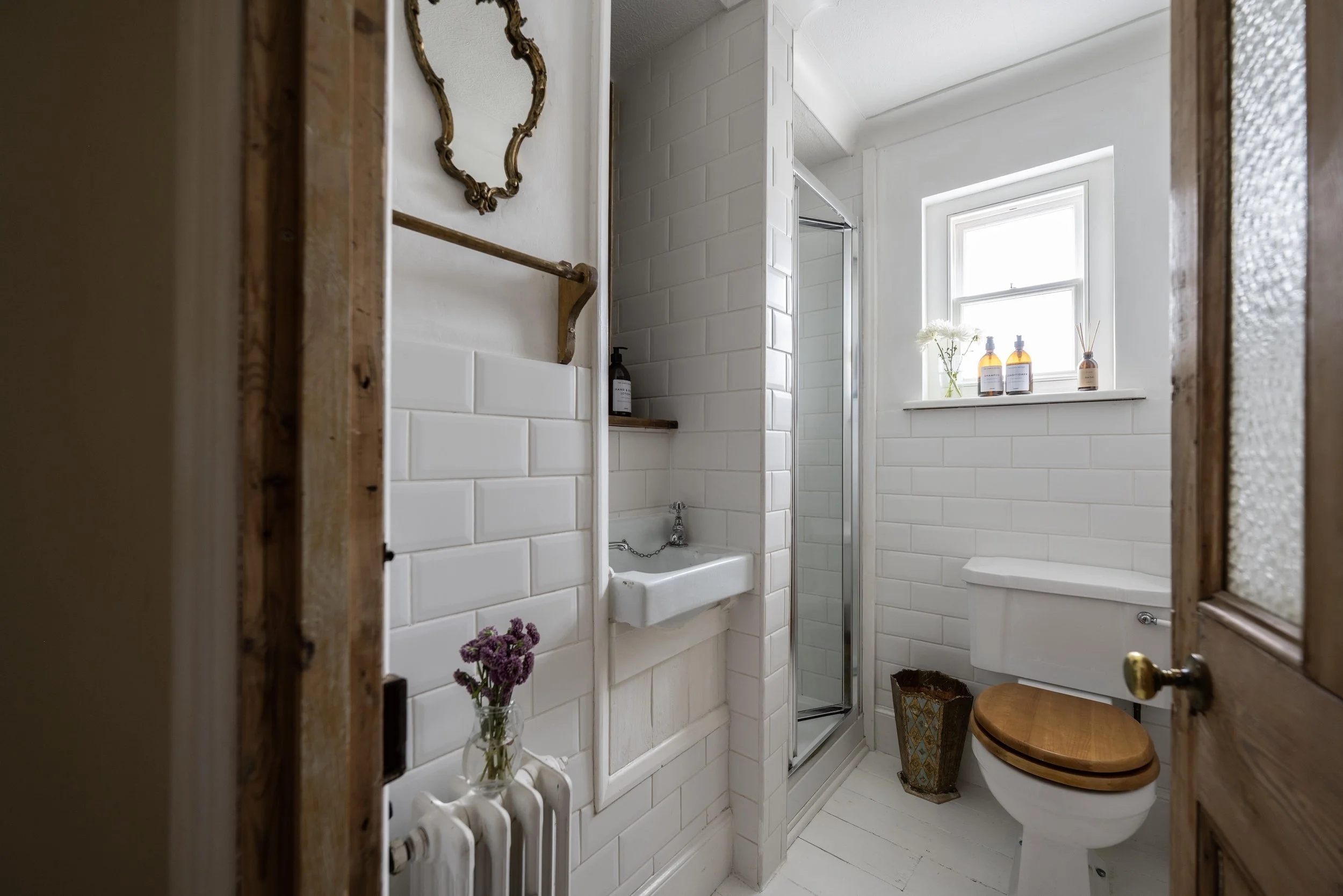 Our second bathroom is upstairs next to two of the three bedrooms. Having an upstairs bathroom in these fisherman cottages is quite rare. 