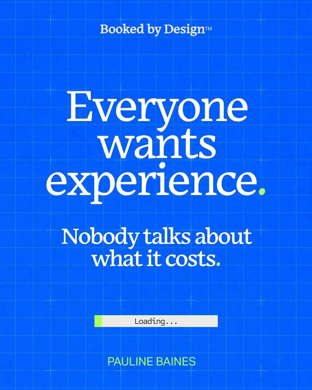 Experience isn&rsquo;t just the wins.

It&rsquo;s the projects you underpriced.
It&rsquo;s the 200 pieces of content nobody saw. 
The briefs you should&rsquo;ve questioned earlier.
The mistakes that cost you time, money or energy.

You don&rsquo;t be