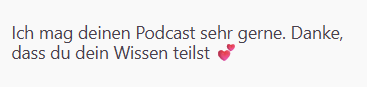 Screenshot Kundenfeedback