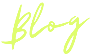 gelber Schriftzug "Blog"