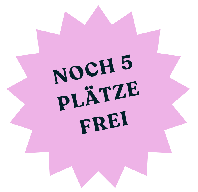 Grafik pinker Stern "noch 5 Plätze frei"
