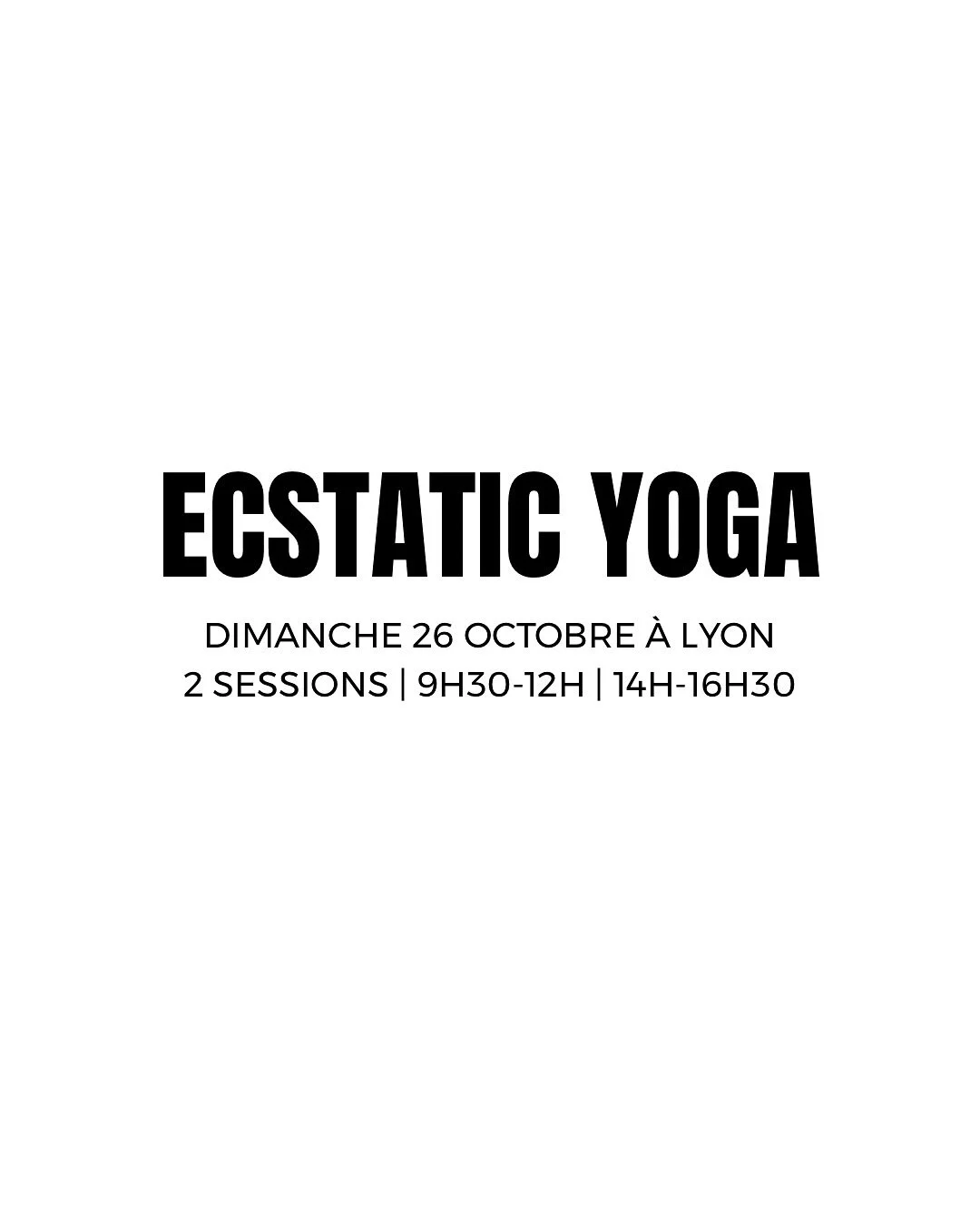 LYON !!! Ça faisait longtemps ❤️ pour notre retour, nous avons choisi de vous donner rendez-vous dans le mystique et sublime studio @yeahga_lyon 
Ecstatic Yoga®️
Fusion méditation, yoga, mouvement, Breathwork, musique electro &