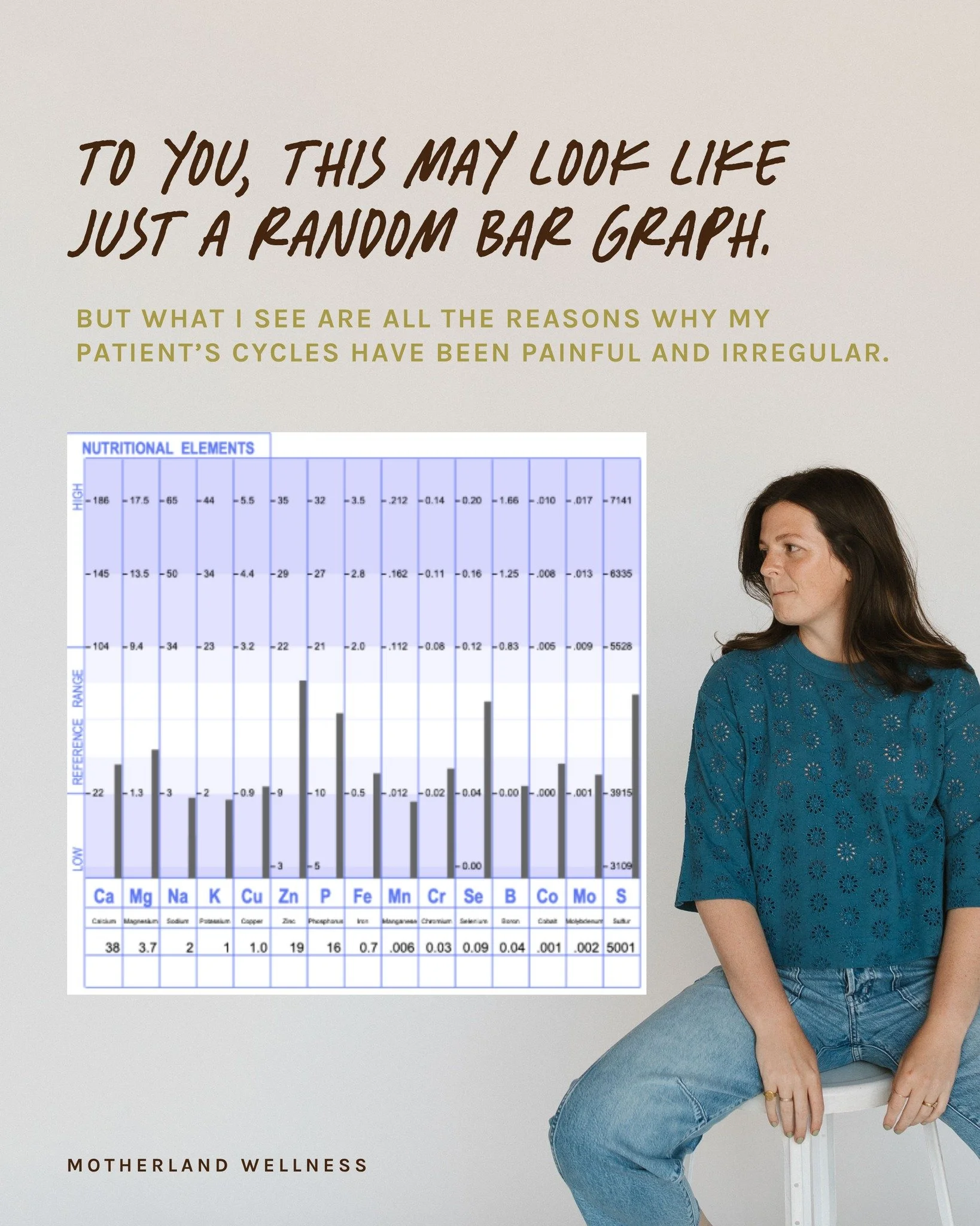Around here, we don't take guesses and share generic blanket advice. Your symptoms are there for a reason, and an HTMA test is one way we find the answers. 🔎

Our patient was experiencing irregular, painful cycles for years with no relief. One look 