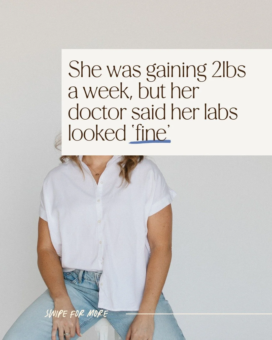 She was gaining TWO pounds a week, exhausted, bloated, dealing with miserable periods, and being told her labs looked "fine."

Spoiler alert: We found quite a bit that deserved a closer look.

When she came to Motherland Wellness, we ran co