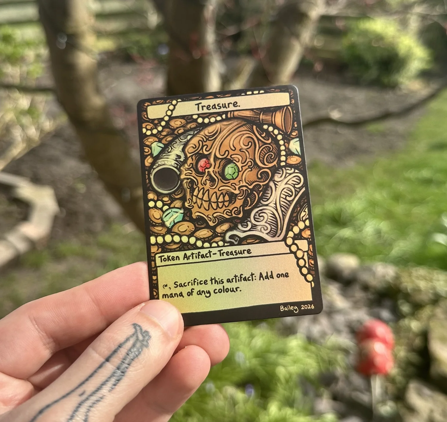 treasure token mtg cards Stainless Steel - Metal Tokens Final Fantasy Treasure // Copy Token Artifact Treasure Treasure Token} // {Villain Token}