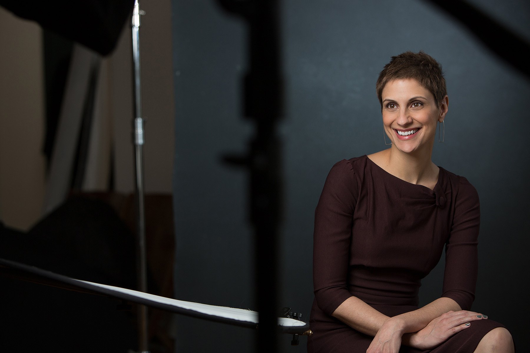 a woman having her photograph taken