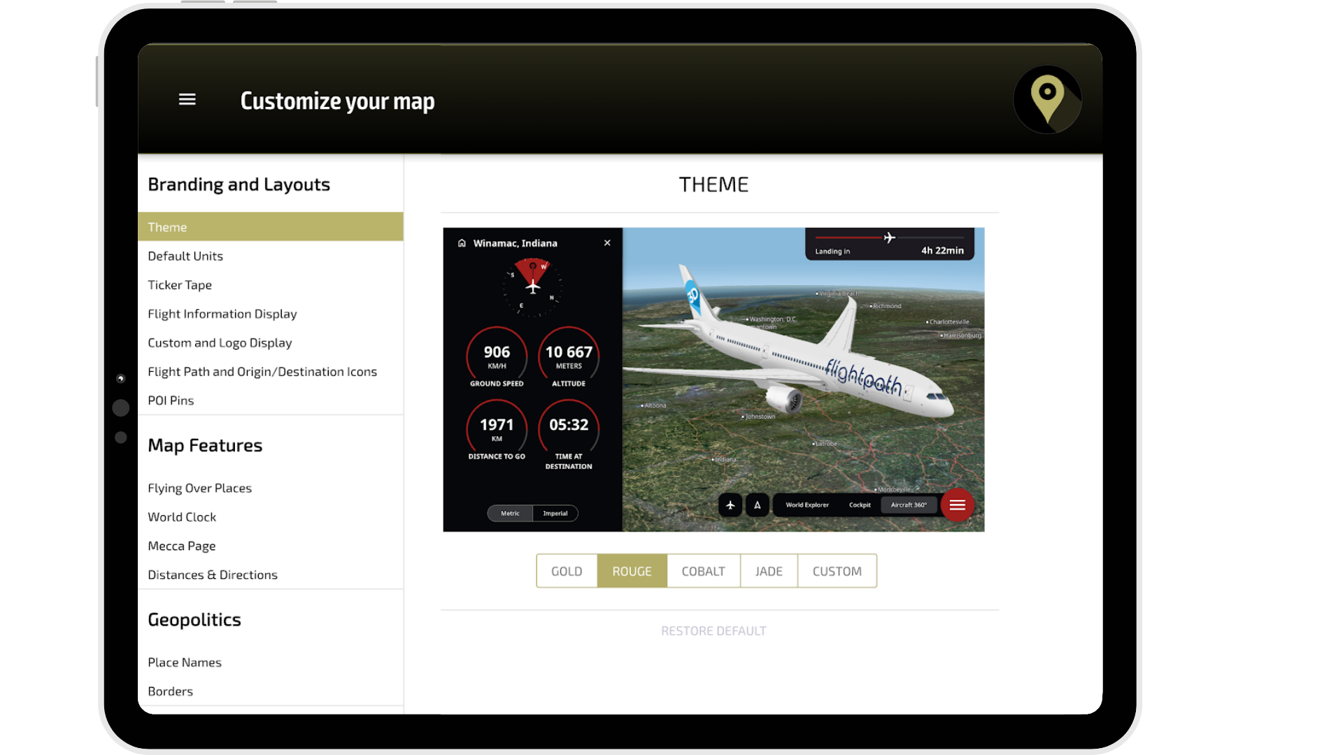 FlightPath3D Launches BizAvStudio, Putting Inflight Map Control Directly in the Hands of Operators