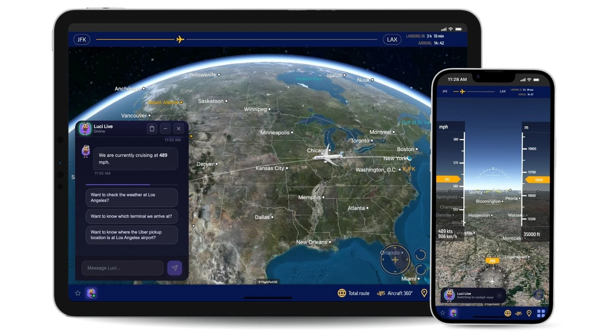 FlightPath3D Launches Luci Live: Inflight Map Becomes Intelligent Agent