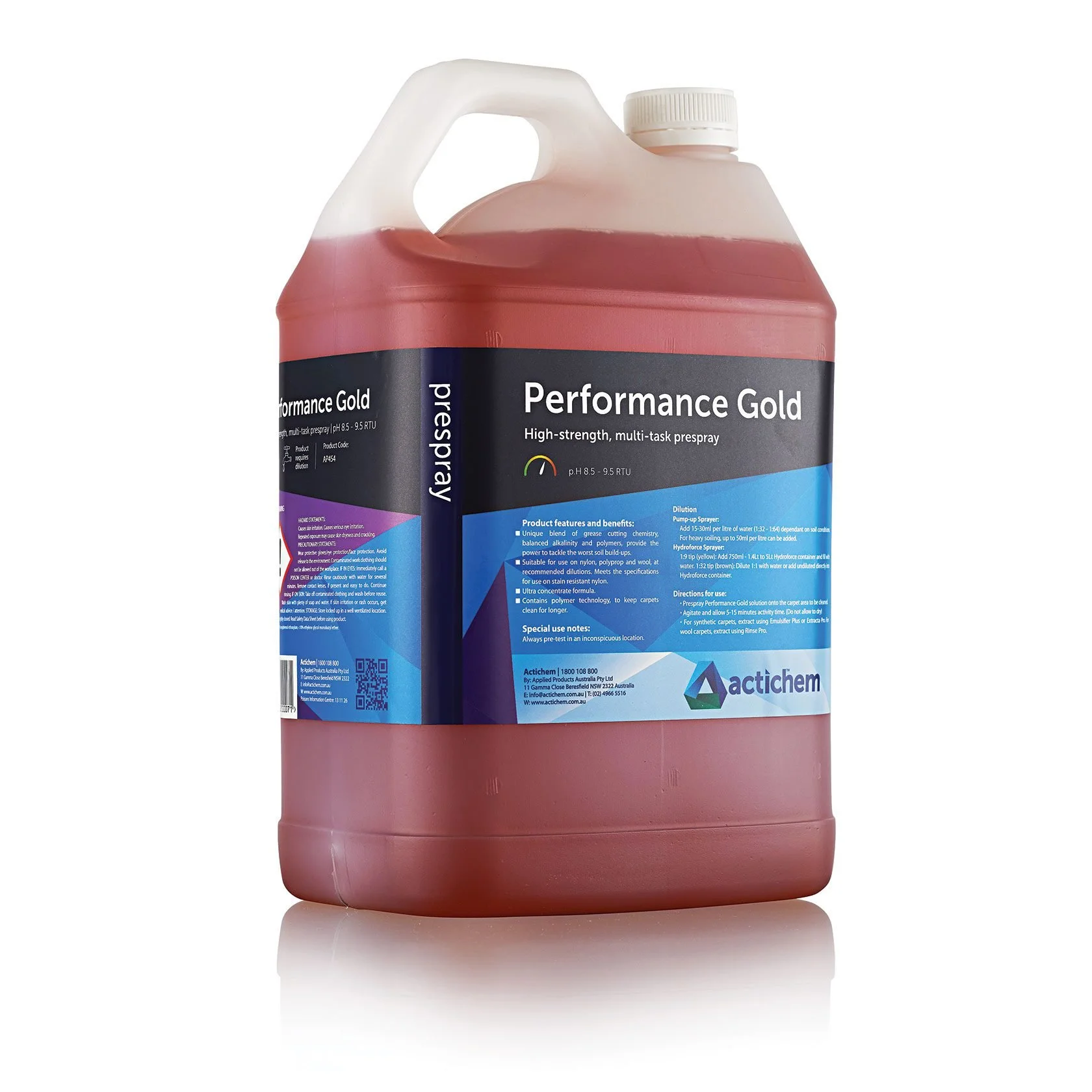 Actichem Carpet Pre-Spray Performance Gold 5L