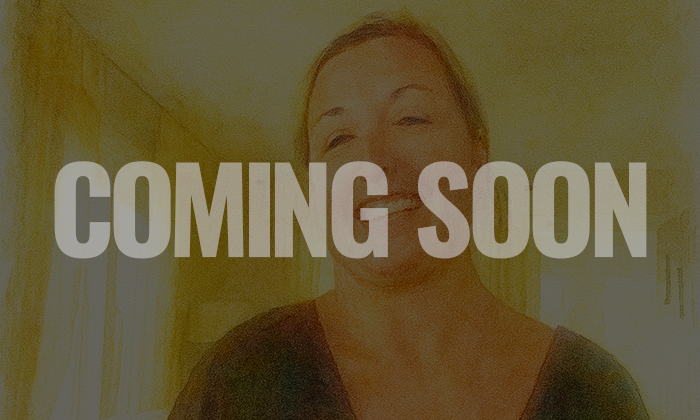 A woman smiling at the camera with a large 'Coming Soon' overlay on the image.