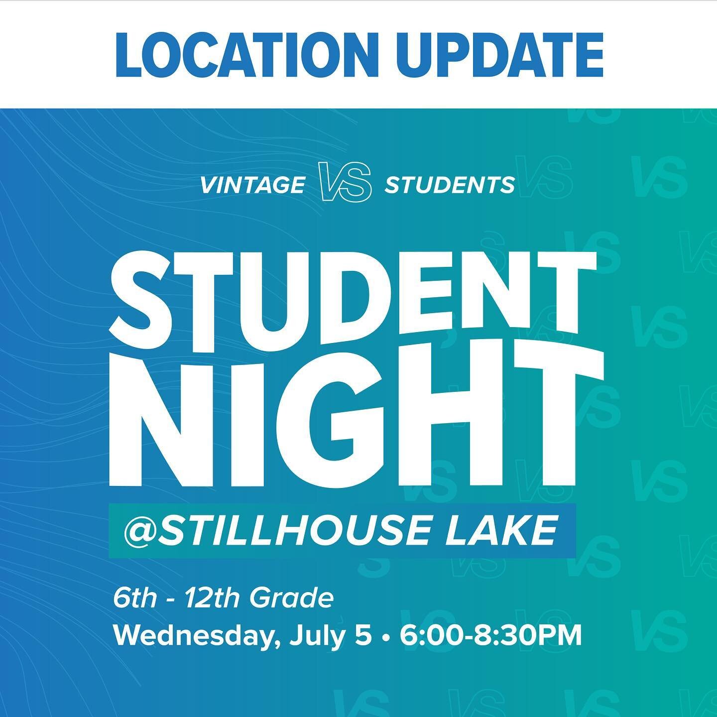 🚨Location Change Alert 🚨

Due to the extreme weather and changes to the water quality at Lake Stillhouse, we&rsquo;ve moved the location of this event.

3410 Cayuga Dr
Harker Heights, TX 
76548

Bring your bathing suits and a few friends to Student