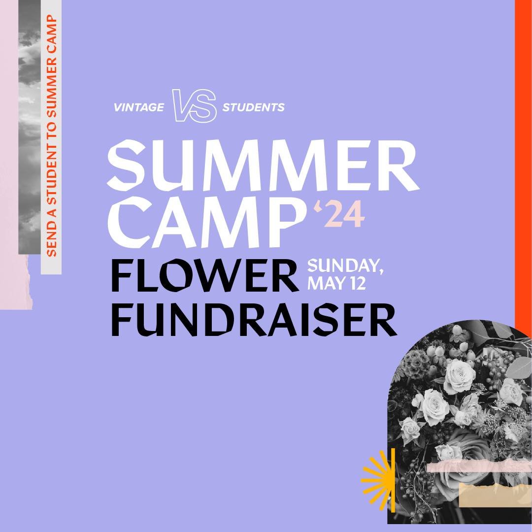 Quick reminder about our Flower Fundraiser happening THIS Sunday! You can purchase a flower for a mom to celebrate Mother's Day AND help send a student to summer camp at the same time! It's a win-win!