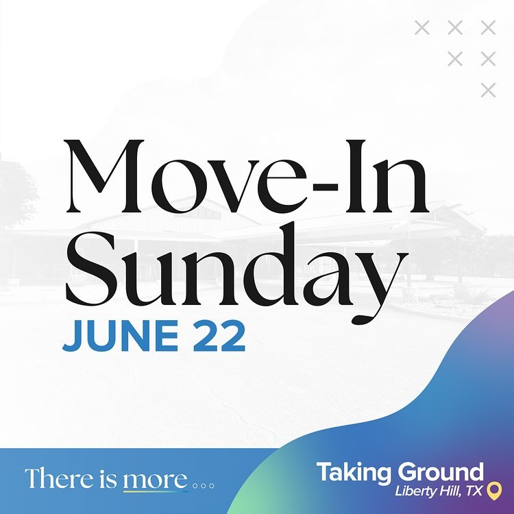 🎉 MOVE-IN DAY is TOMORROW! 🎉
We can&rsquo;t wait to welcome you to our brand new home at Vintage Church Liberty Hill!

📍 June 22 | 170 CR 214 LIBERTY HILL TX
⏱️ Two services: 9:15 &amp; 11:15 AM
☕️ Come early for coffee and to grab your seat
🙌 In