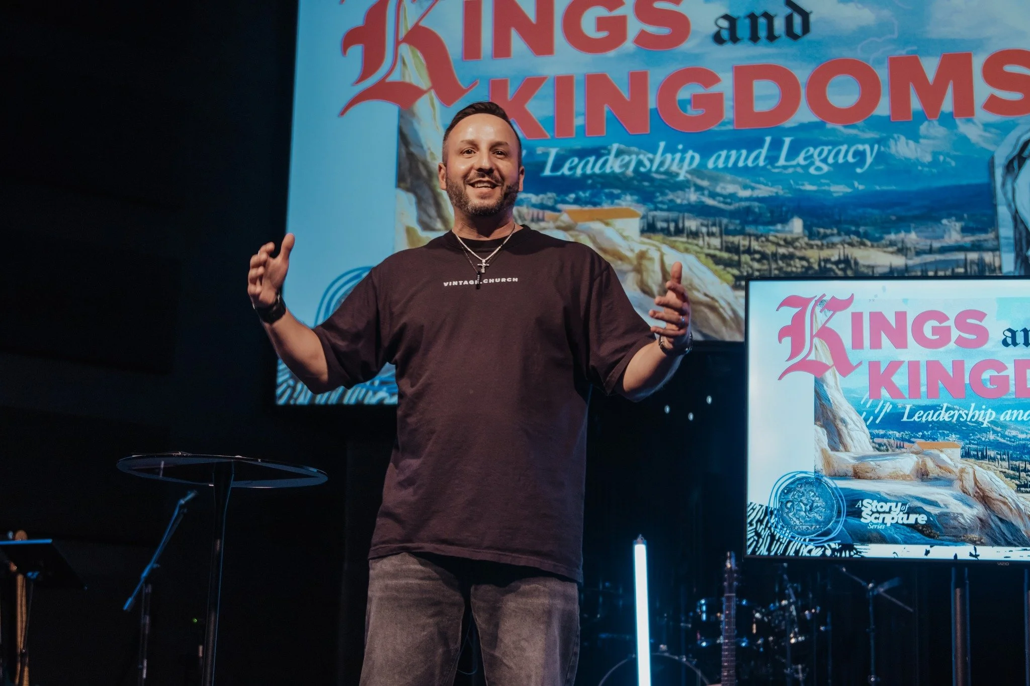 Week 4 of Kings &amp; Kingdoms is here &mdash; and it&rsquo;s Back to School Weekend! 📚✏️
We&rsquo;ll take time in service to pray over all our Vintage Kids, Students, College Students, Teachers, and School Administrators as they step into a new sch