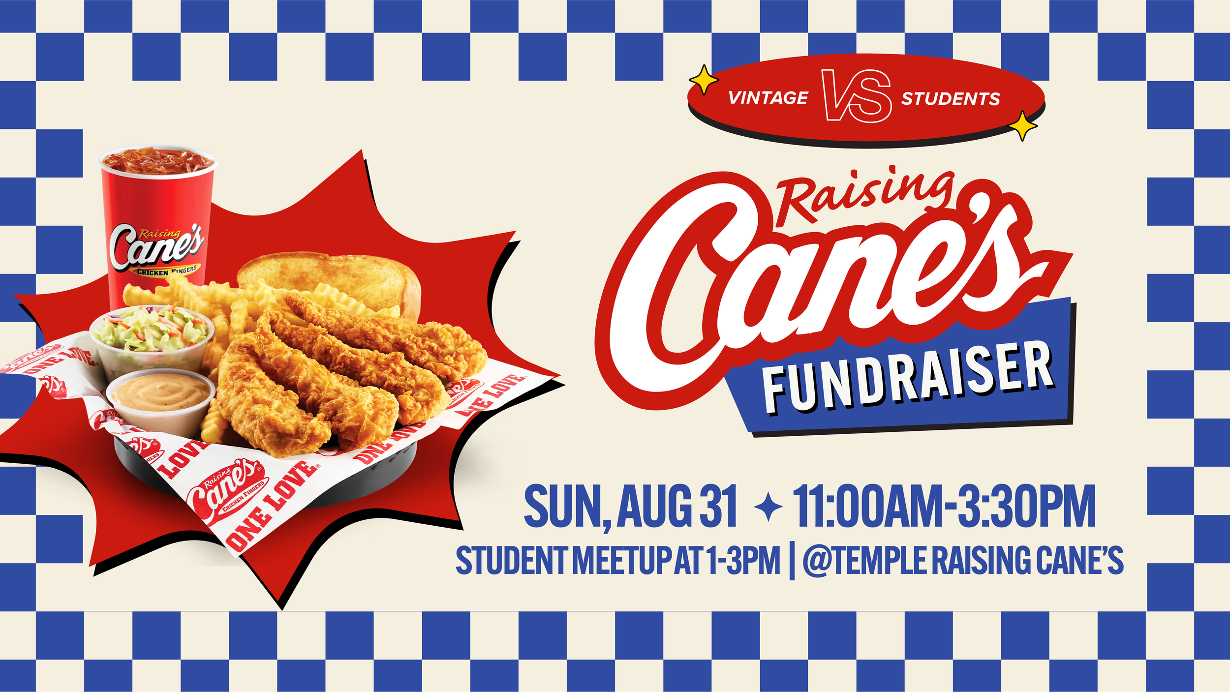 Vintage Students Raising Cane's Fundraiser | Belton Location