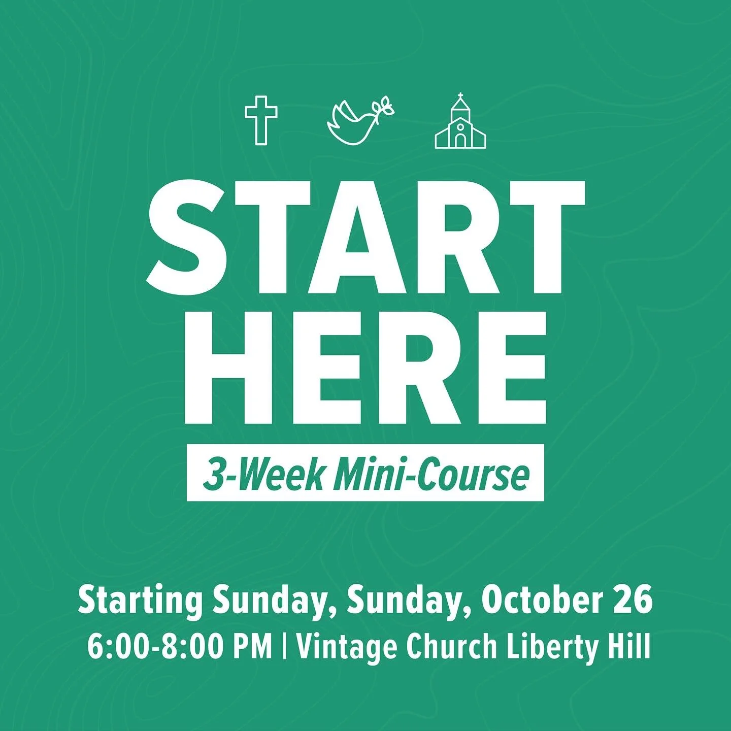 Have you recently started or restarted your relationship with Jesus? If so we have a special mini-course JUST FOR YOU!
The Start Here Mini-Course is designed to follow along with the Start Here devotional we give out at the end of every service. Ove