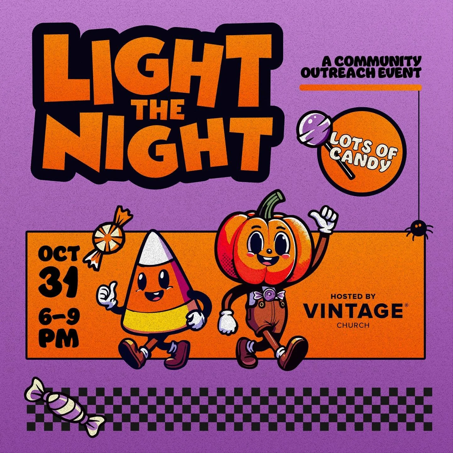 Light the night is almost here! 💜✨ 
We can’t wait to share the love and light of Jesus all over Liberty Hill, and surrounding areas with you this Friday night. Join us at one of our host homes as we meet neighbors, pass out candy, and have a