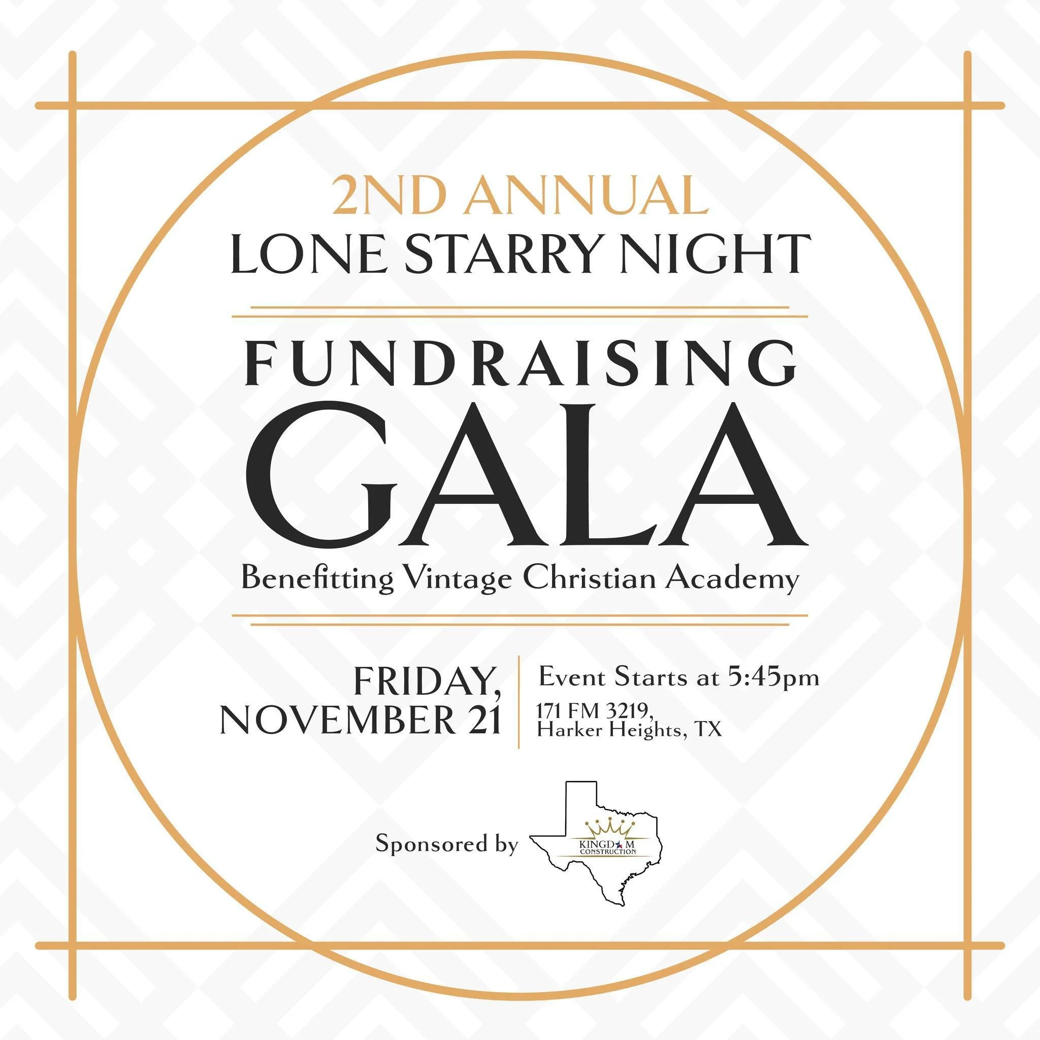 We&rsquo;re excited to invite you to partner with Vintage Christian Academy as a sponsor for our 2nd Annual Lone Starry Night Gala.

This special evening directly supports our mission to provide Christ-centered education and to equip the next generat