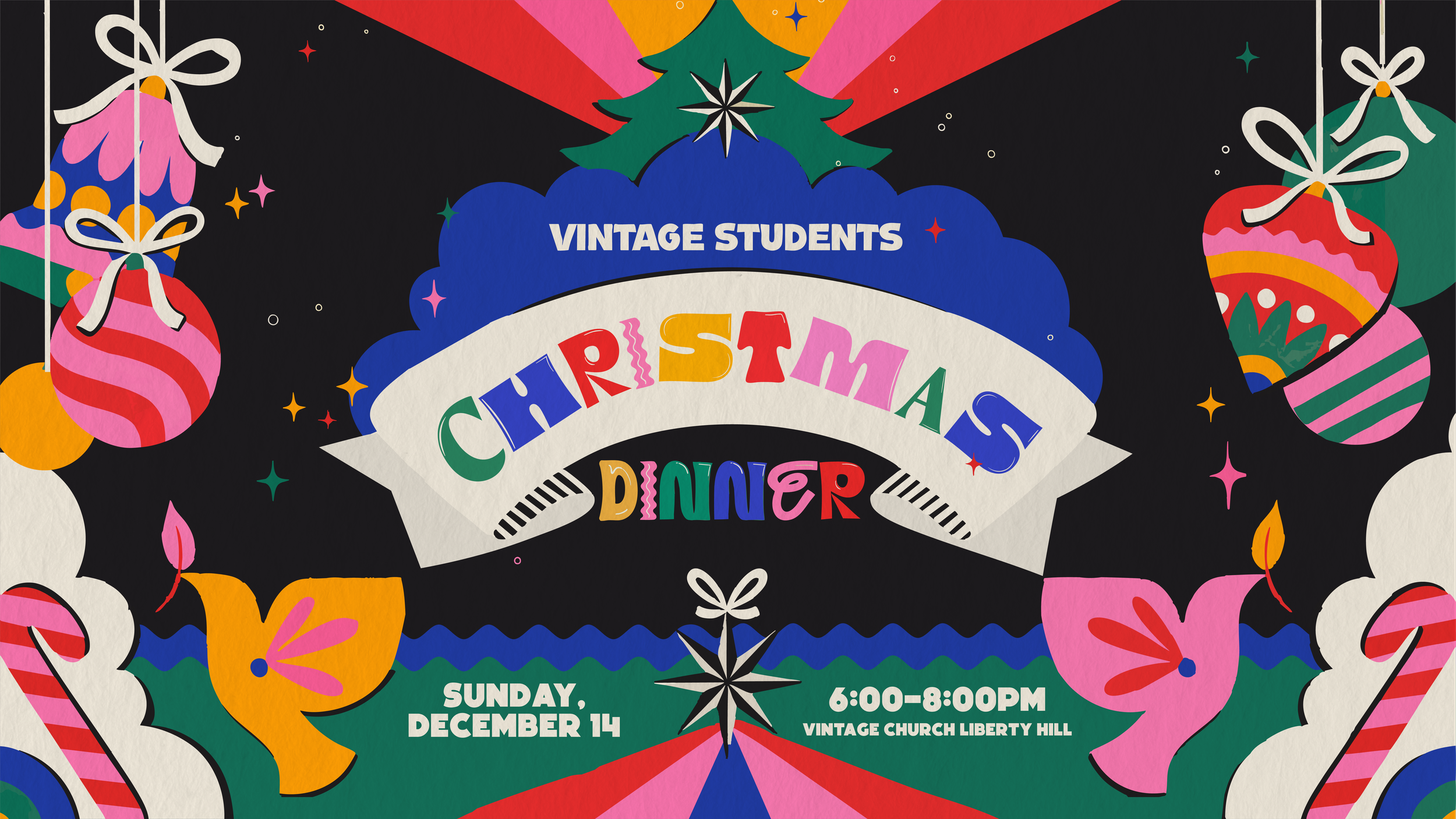 Vintage Students Christmas Dinner