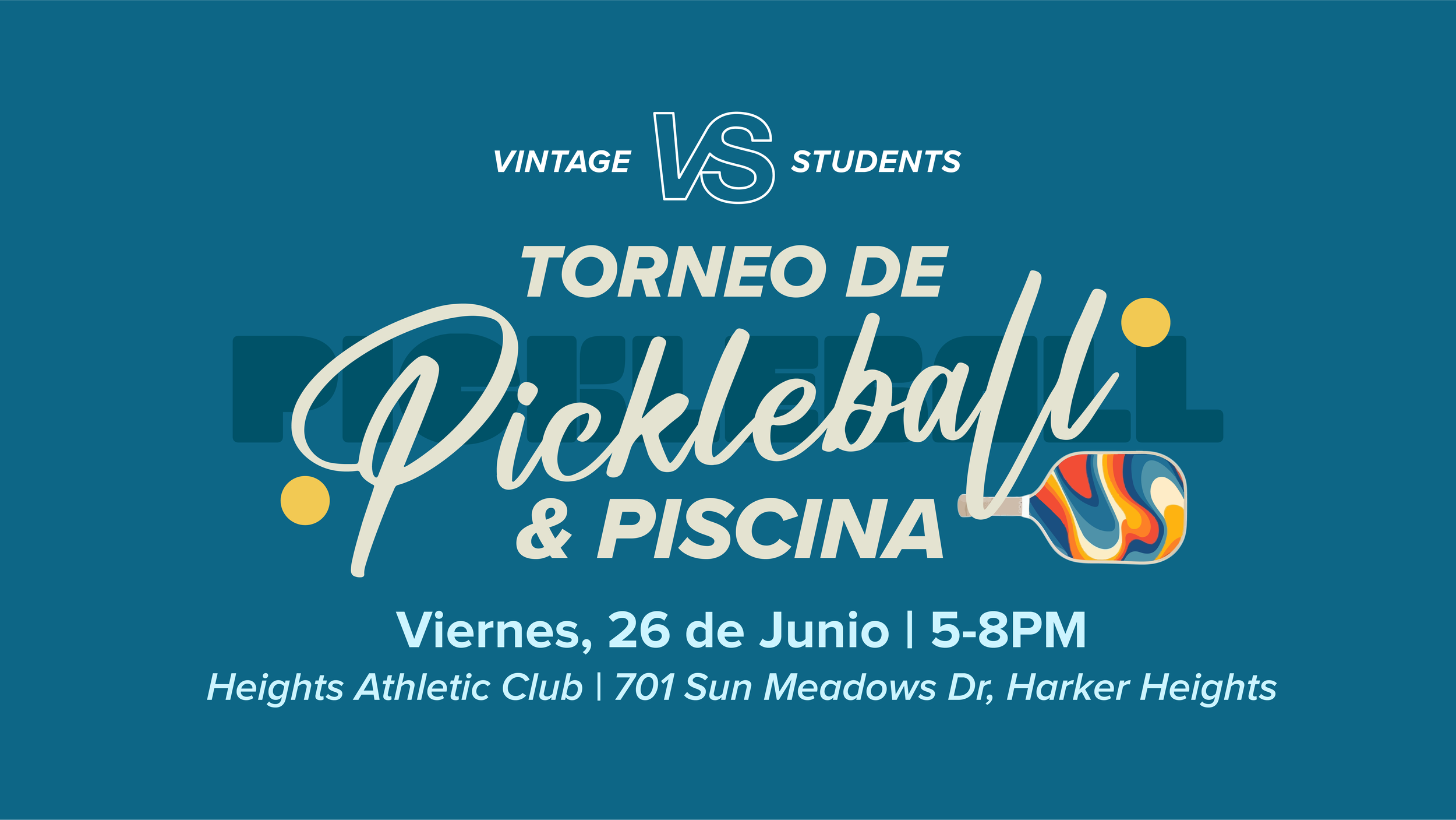 Noche de Piscina y Pickleball | Vintage Estudiantes