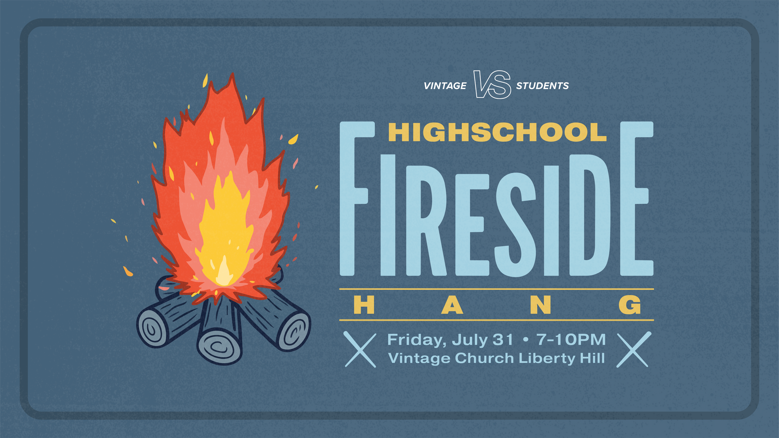 Vintage Students High School Fireside Hang