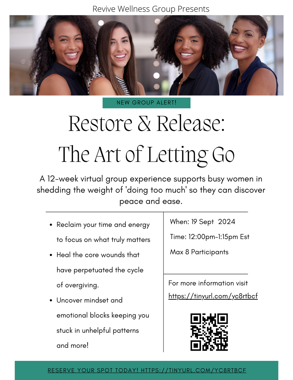 12 week Coaching Group- Restore and Release: Art of Letting Go — Revive ...