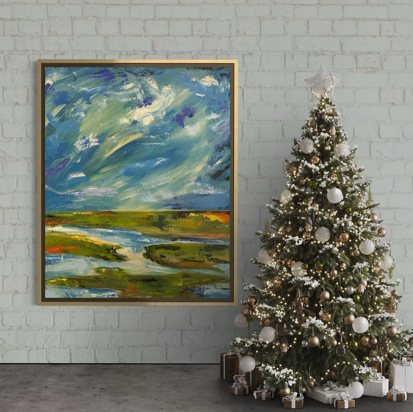 It&rsquo;s never too early to start thinking of Christmas gifts! Original artwork is the gift that keeps on giving for years to come! 

How early do you put your Christmas tree up? 

#art #artist #charlestonartist #interiordesign