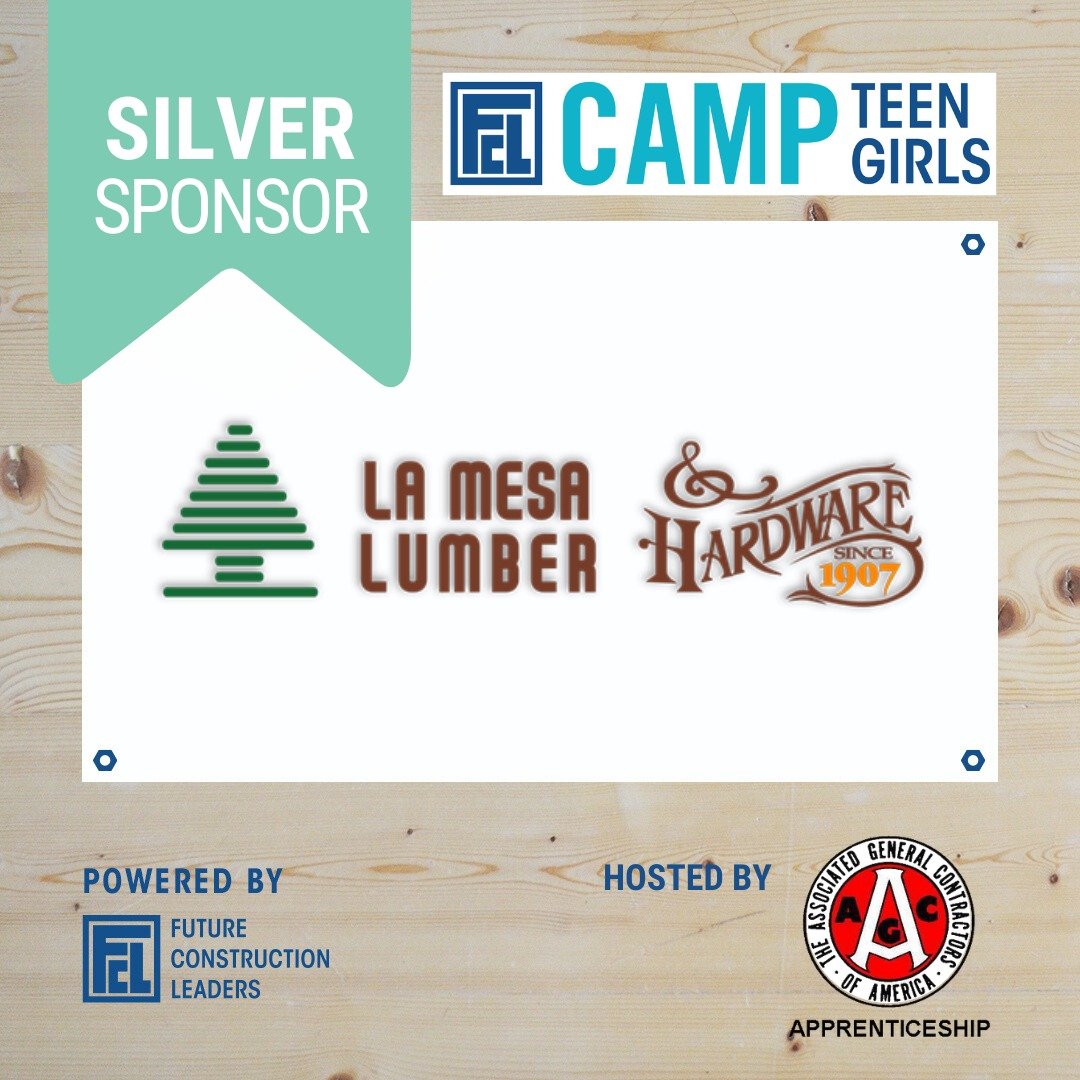 @lamesalumber, thank you for being a Silver Sponsor!!!

Won't you join them? We need financial and in-kind donations to make Camp a success! You can learn more under the FCL Camp for Teen Girls link in our bio.

#sponsorshipspotlight #futureconstruct