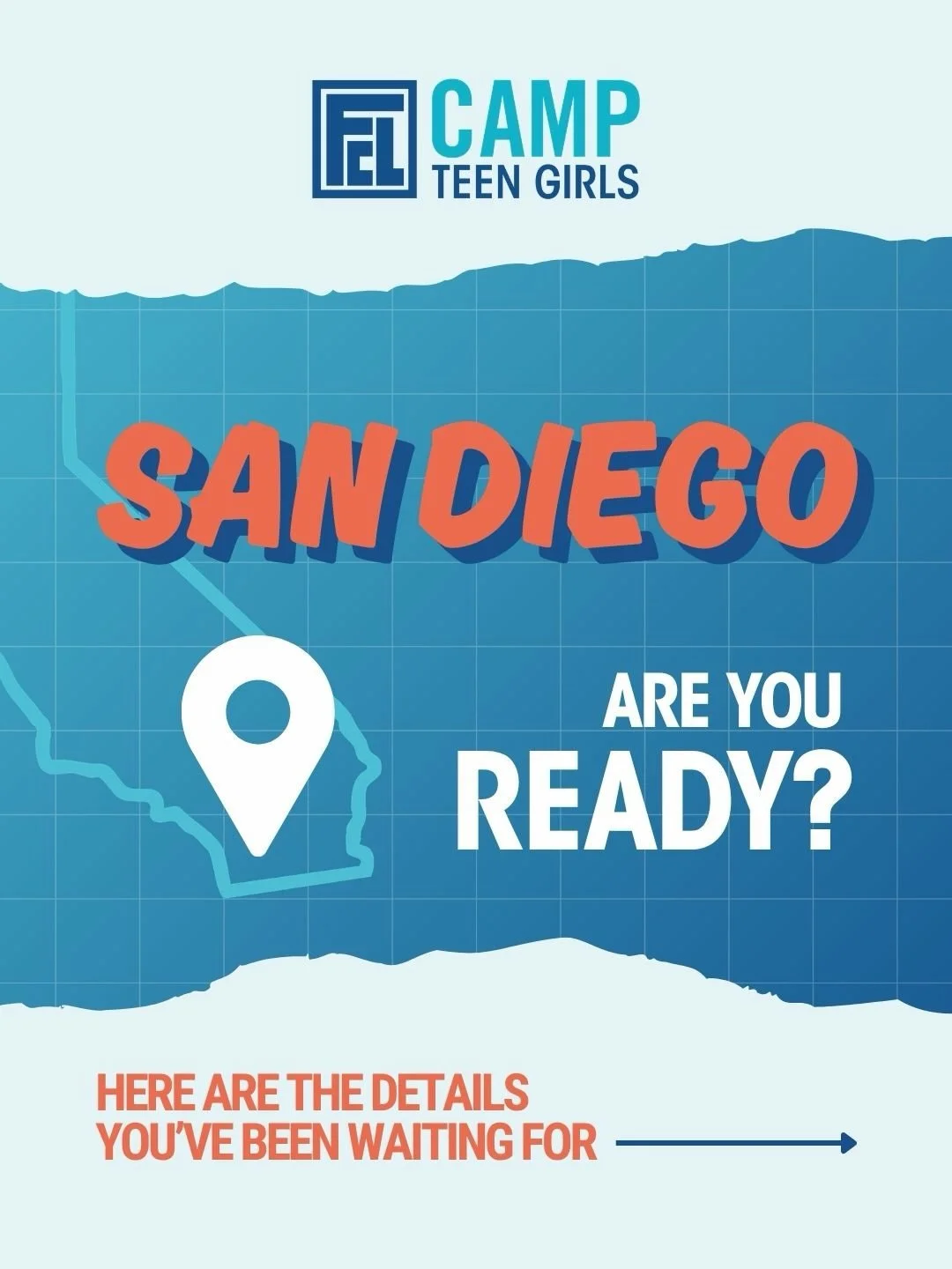 Here it is! The information you&rsquo;ve been waiting for! FCL Camp Teen Girls San Diego Camp registration info, how to volunteer or become a sponsor.

Camper registration opens April 24th 6am

🗓️ Camp Details:
June 15 - 19, 2026
8am - 4pm

📍 Where
