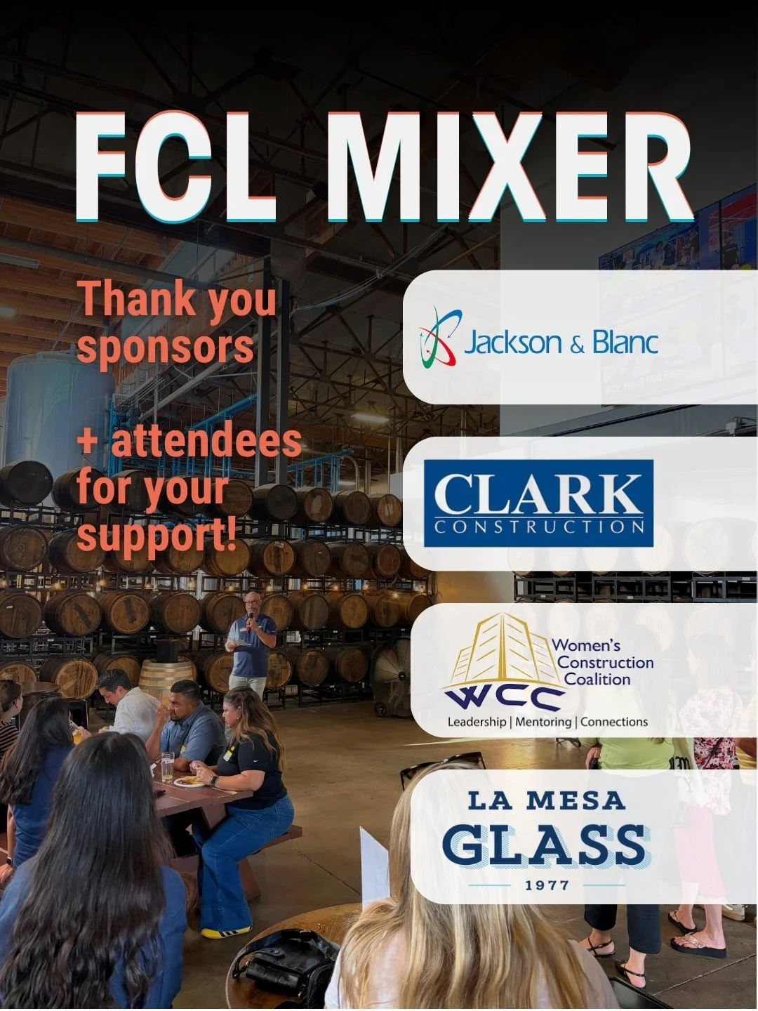 To our mixer sponsors and attendees - we are incredibly grateful for your generous support and participation. Your commitment to building the next generation of construction leaders with us makes a lasting impression on our community and industry.