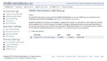 Extension of the Month: Wildlife Rehabilitation MD Backup