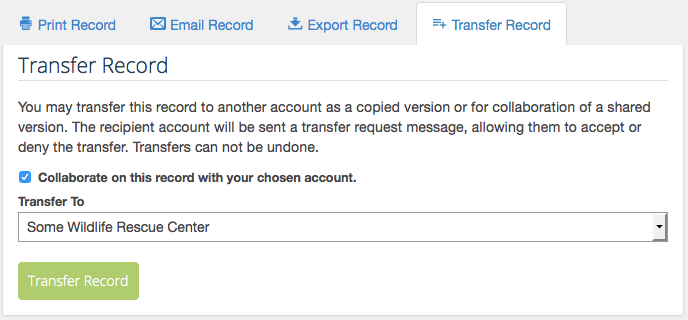 WRMD 3.0: Transferring Records