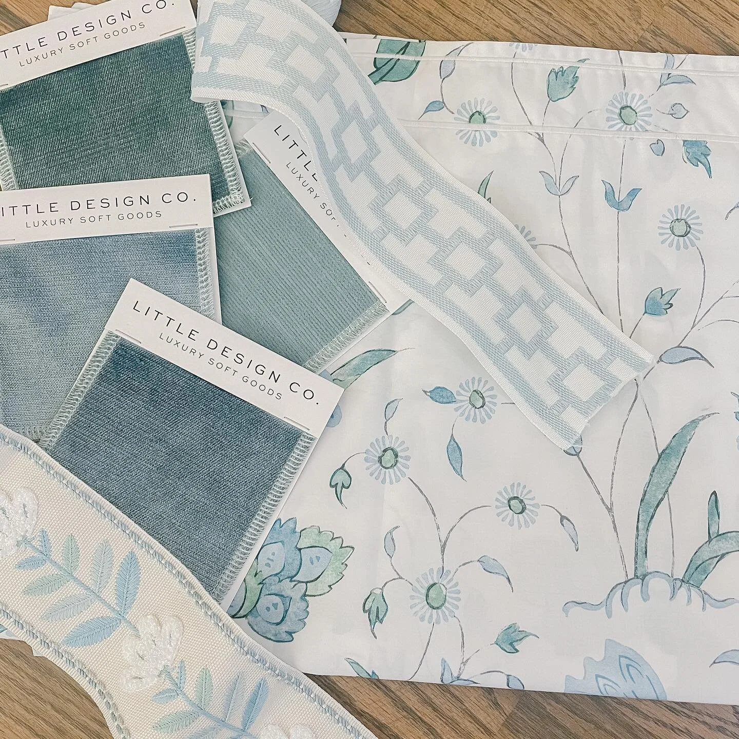 Materials selection for an upcoming master bedroom refresh. This bedding is so serene - definitely the star of the show.