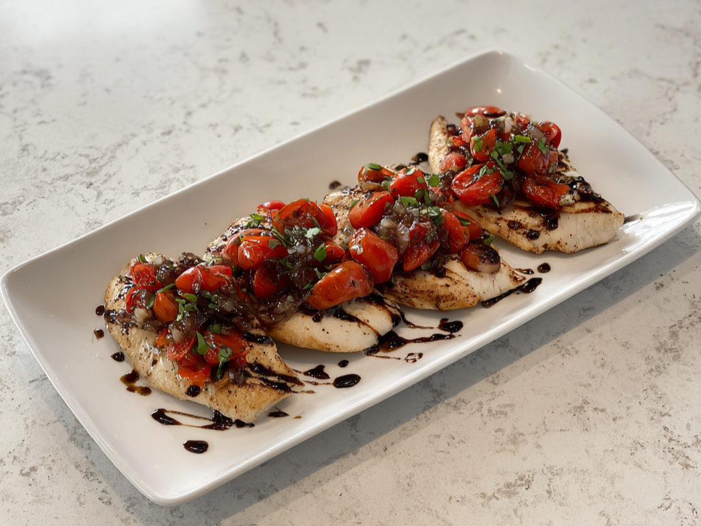 High Protein Skillet Chicken Bruschetta 