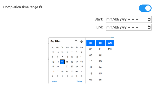 Setting up a Completion Time Range in a Self-Paced Session | Enhance ...