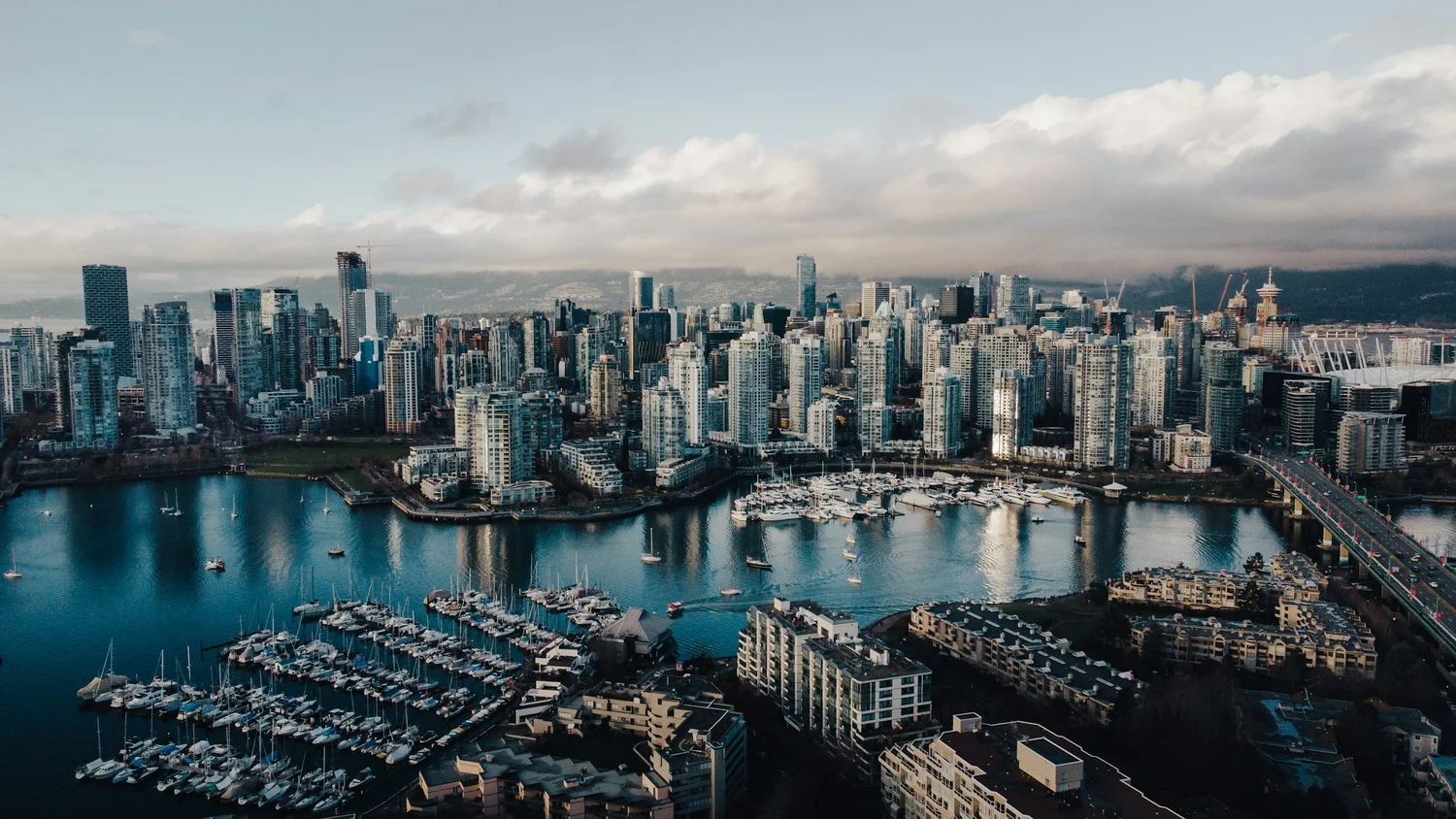 Vancouver skyline over False Creek