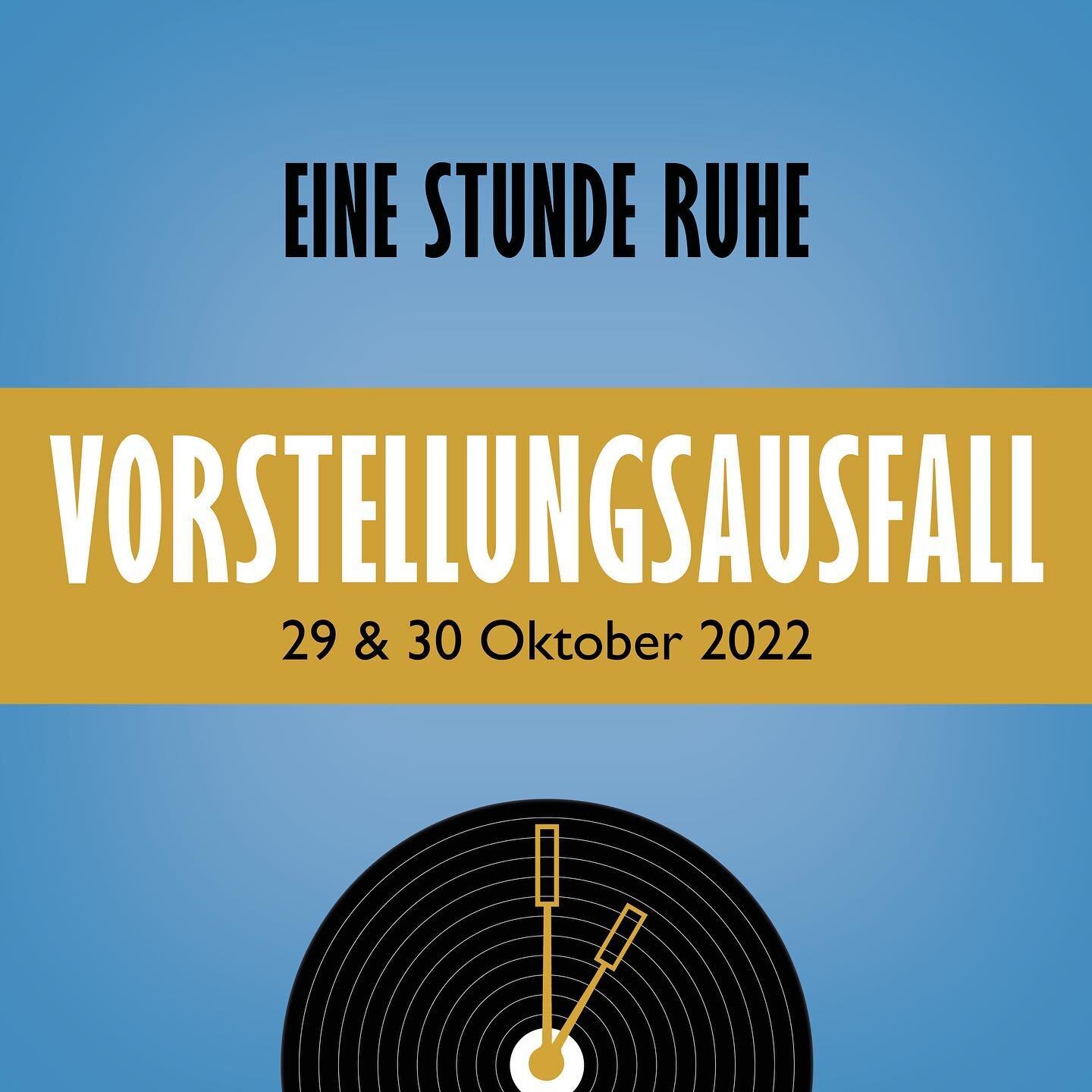 Leider entfallen unsere letzten beiden Vorstellungen am 29. und 30. Oktober krankheitsbedingt ersatzlos. 💔

Wir sagen Dankesch&ouml;n - unserem gro&szlig;artigen Publikum und allen lieben helfenden H&auml;nden! 🙏🏼

Wir planen bereits f&uuml;r 2023