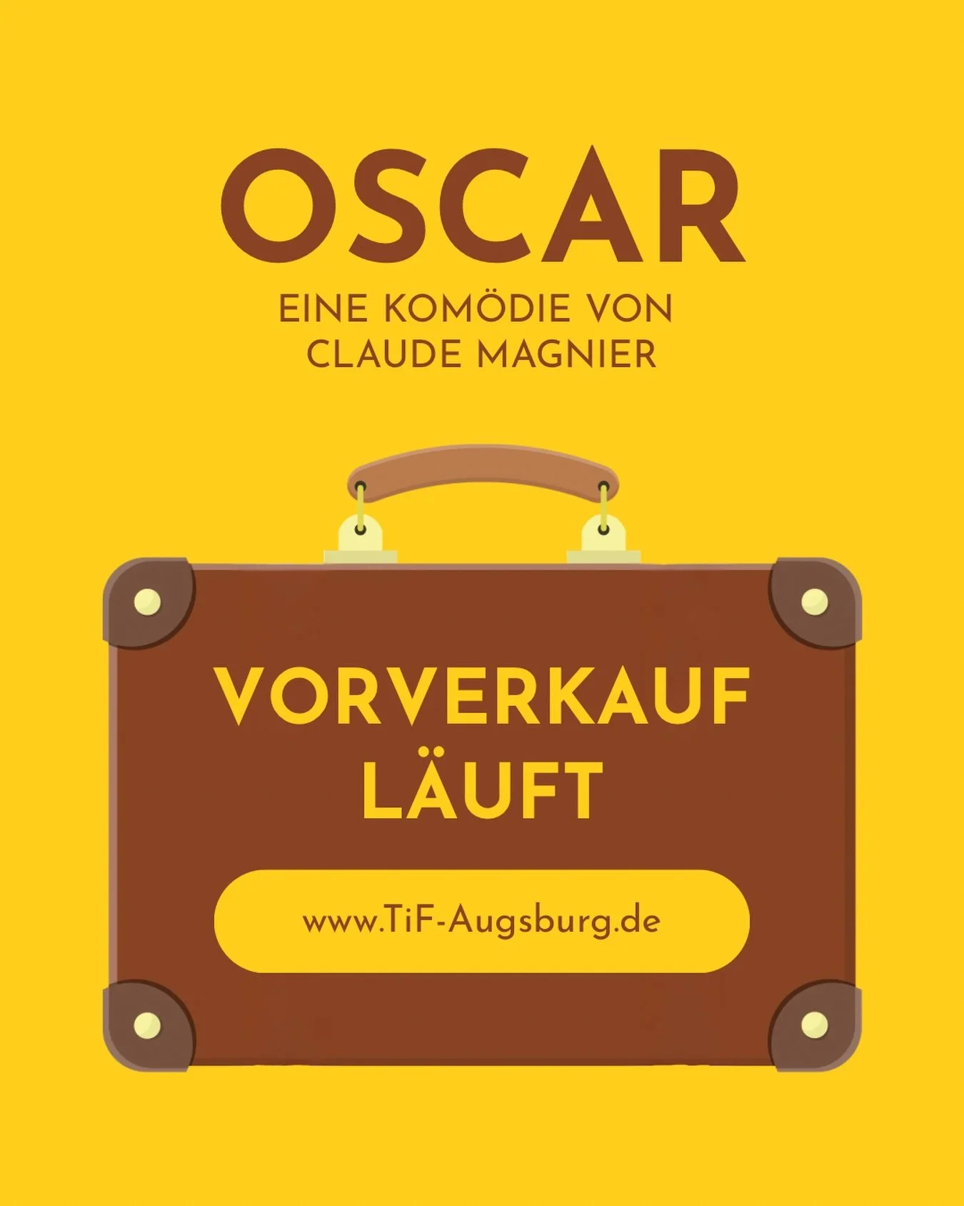 Der Vorverkauf f&uuml;r &ldquo;Oscar&rdquo; ist gestartet. Sichert euch eure Tickets ganz bequem online!
Den direkten Ticket-Link findet ihr in unserer Bio! 🎟️

Termine:
&bull; Samstag, 17. Oktober 2026
&bull; Sonntag, 18. Oktober 2026
&bull; Freita