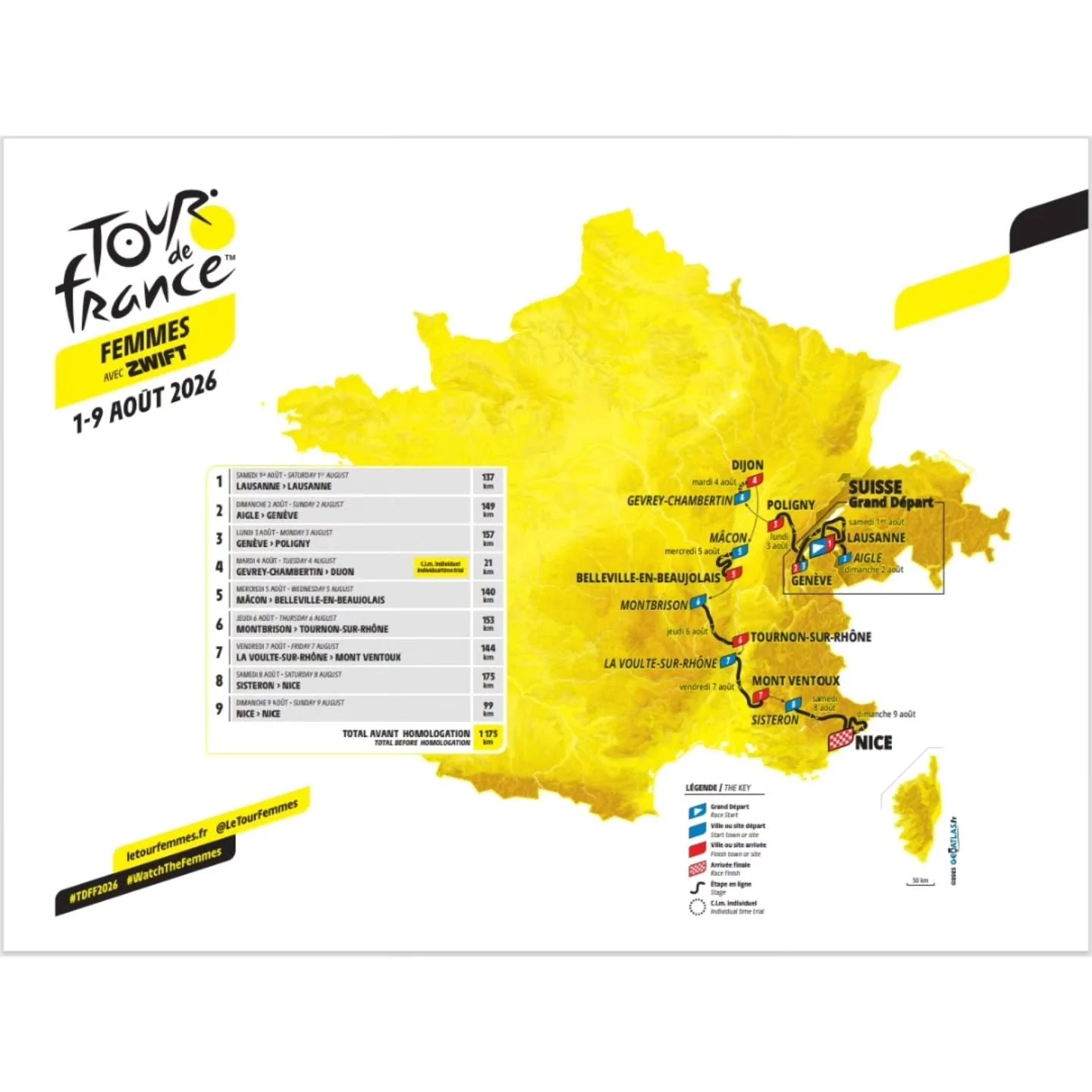 Aug 1 Tour de femmes ! Watch and support the women! #gozwift