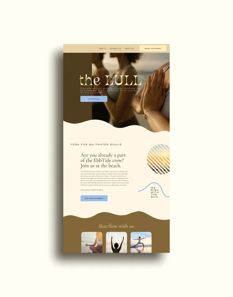 The Lull Yoga Studio Website