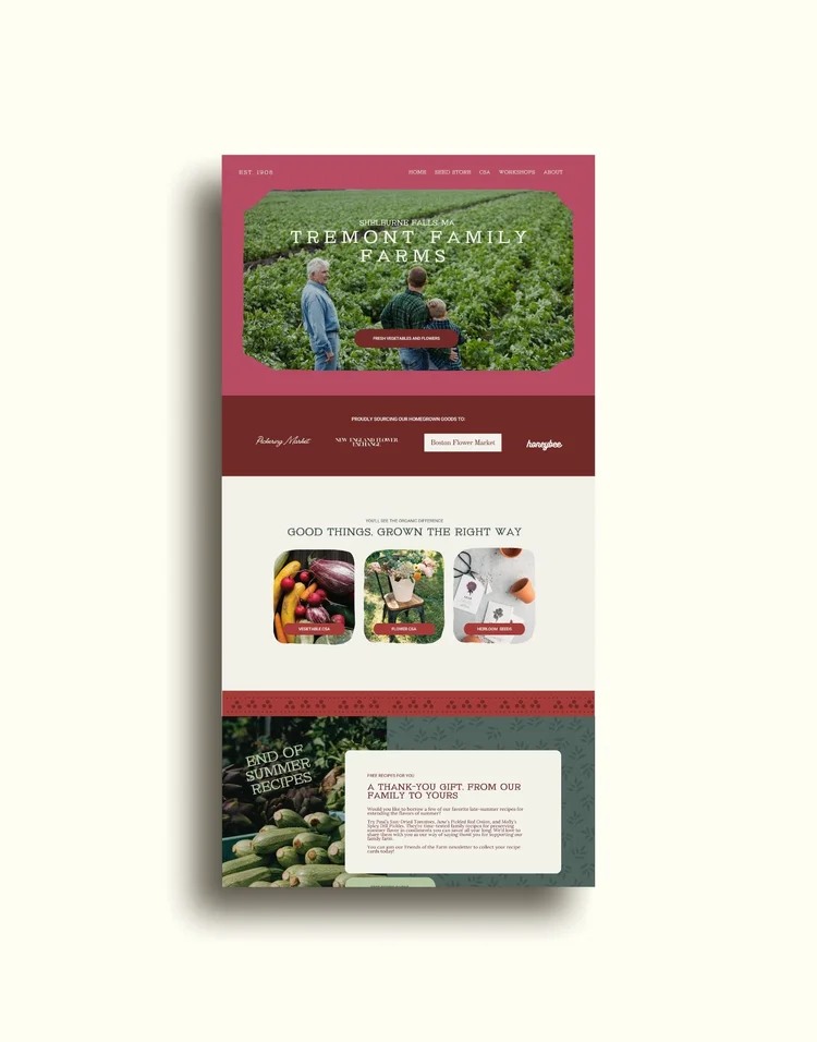 Tremont Family Farms Flower Website