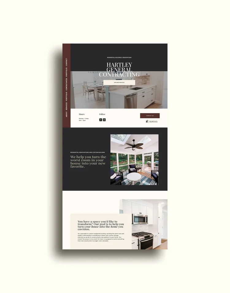 Hartley General Contracting Website