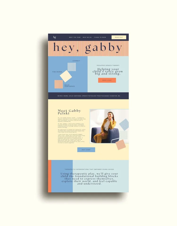 Hey Gabby Pediatric Speech Therapist Website